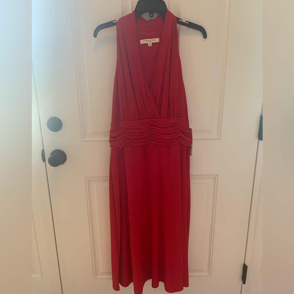 Evan Picone Halter Midi Dress